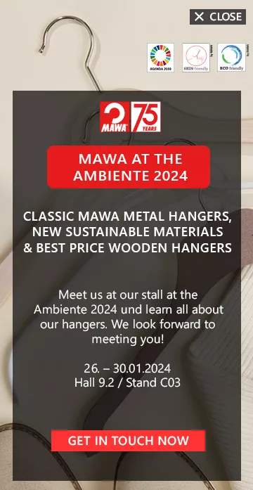 MAWA Wood Clothes Hangers, White or Black, Beechwood, Handmade